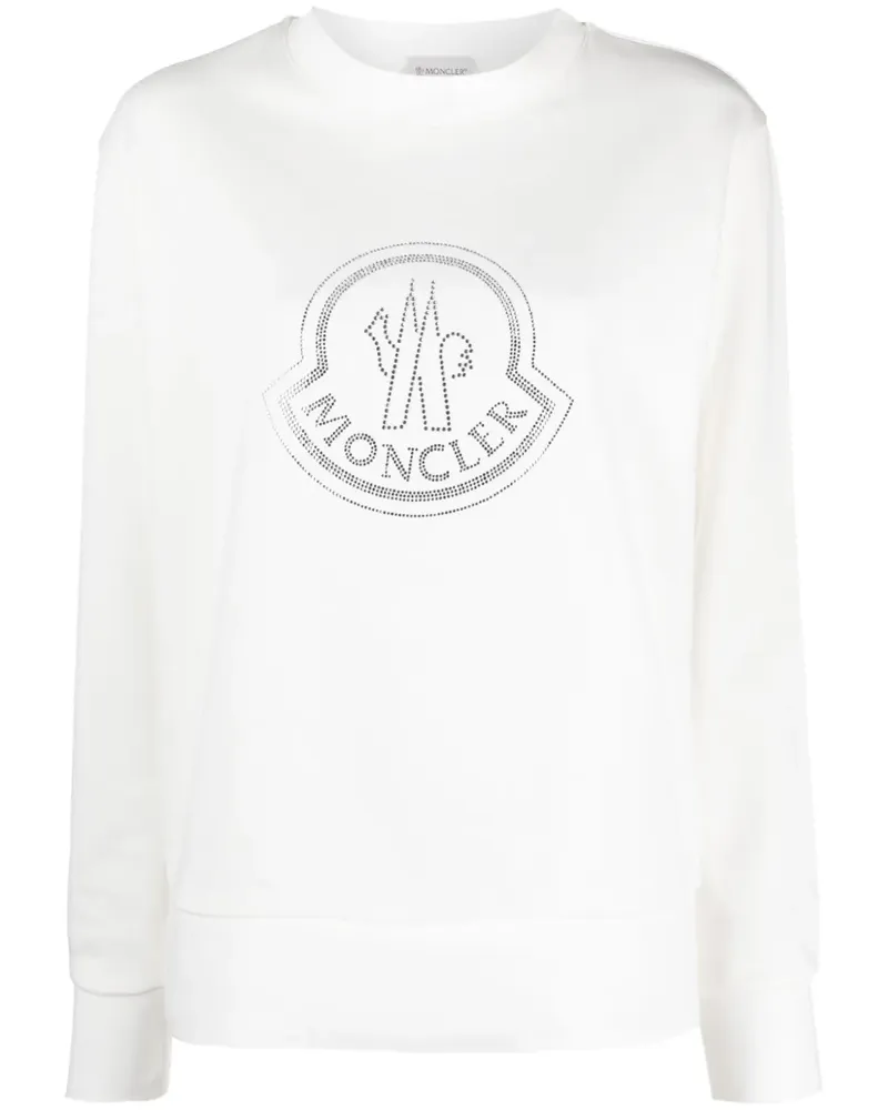Moncler Sweatshirt mit Logo-Verzierung - Weiß Weiß