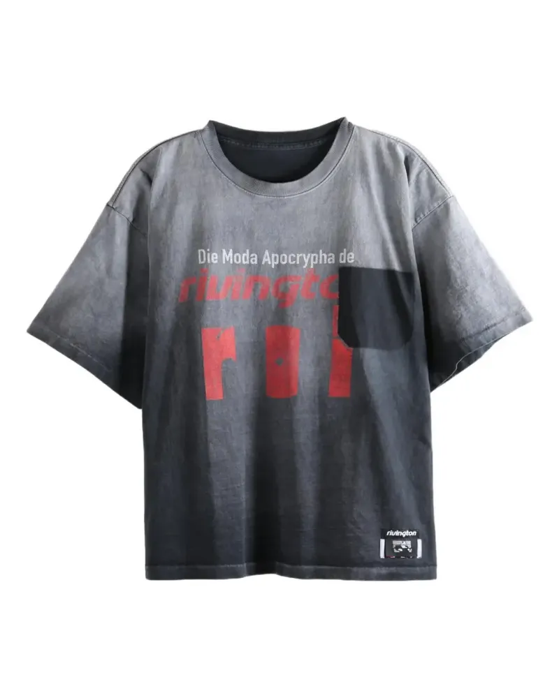 RRR123 graphic-print pocket T-shirt - Schwarz Schwarz