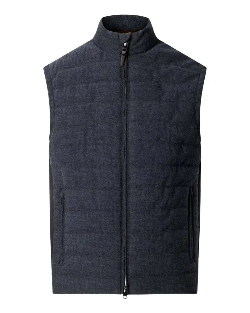 Hackett Weste mit Fischgrätenmuster - Blau Blau