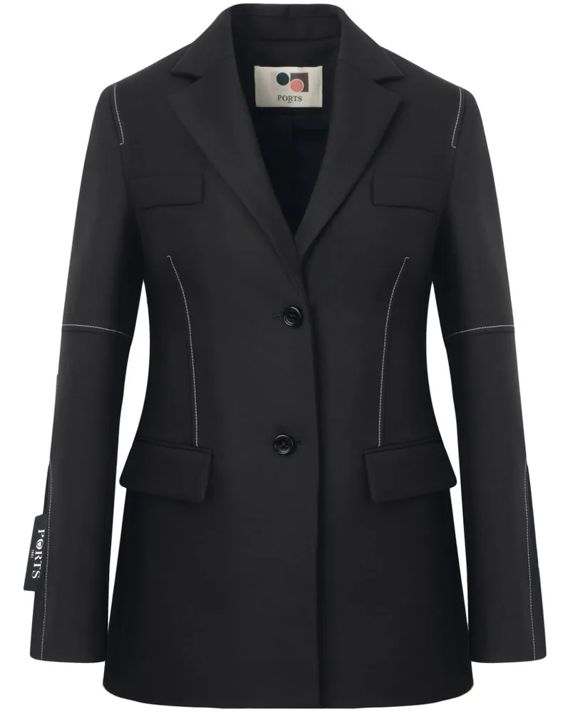 Ports 1961 Einreihiges Sakko - Schwarz Schwarz