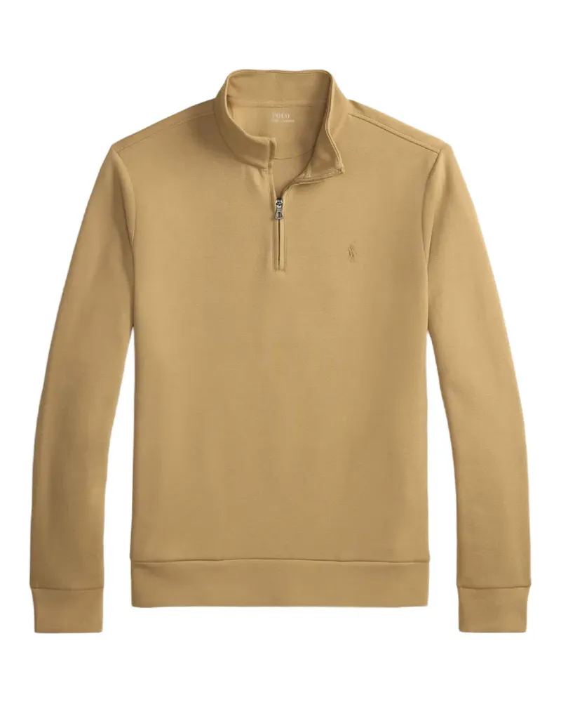 Ralph Lauren logo-embroidered zip-up sweater - Nude Nude
