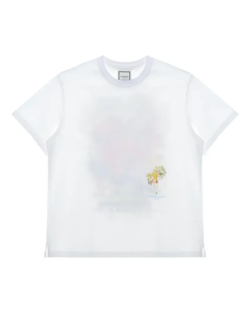 Wooyoungmi T-Shirt mit Illustrations-Print - Weiß Weiß
