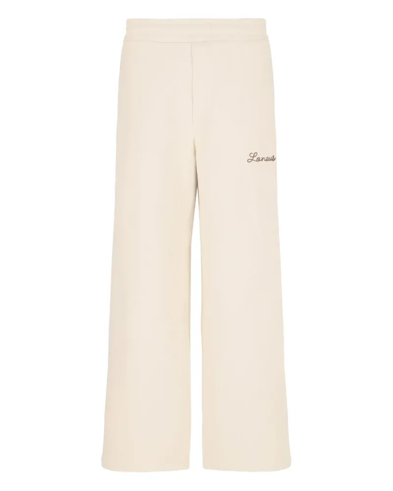 Laneus embroidered-logo track pants - Nude Nude