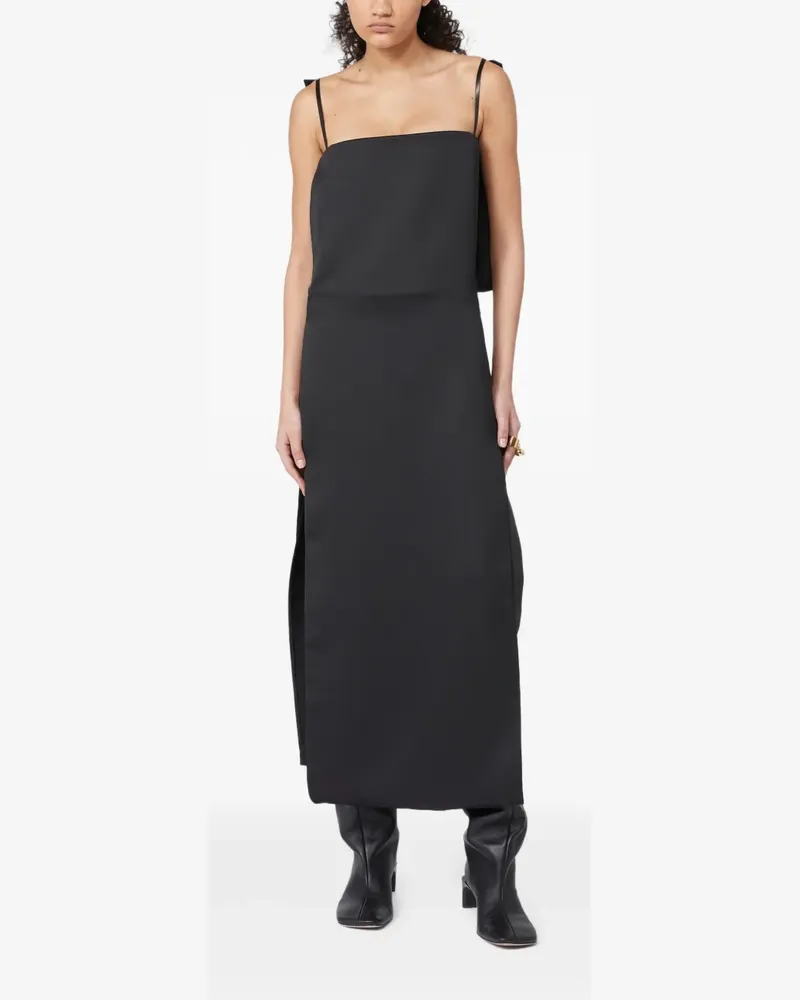 Max Mara Maxikleid mit eckigem Ausschnitt - Schwarz Schwarz