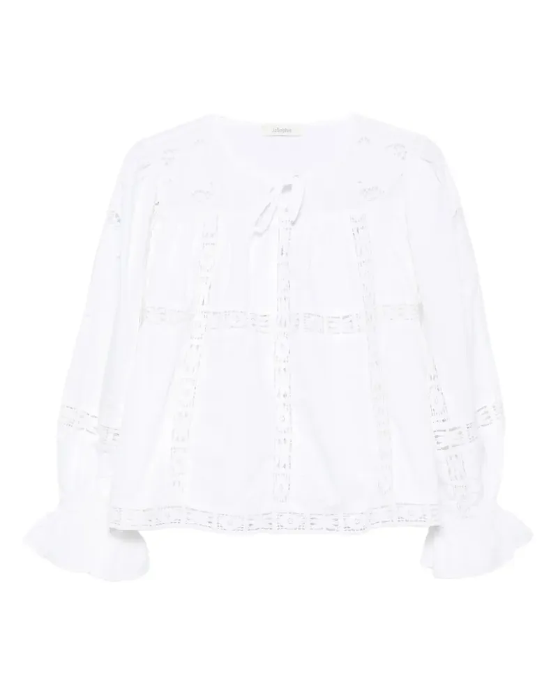 JcSophie lace ruffled blouse - Weiß Weiß