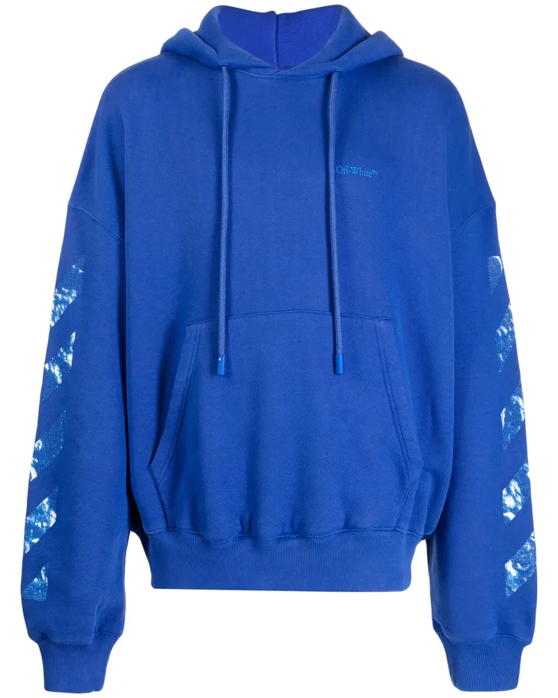OFF-WHITE Moon Tab Hoodie - Blau Blau