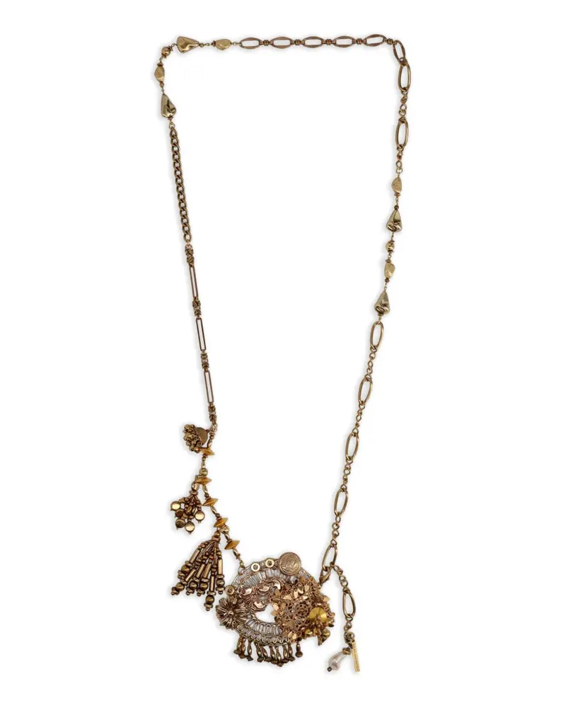 Dries van Noten Halskette mit langem Anhänger - Gold Gold
