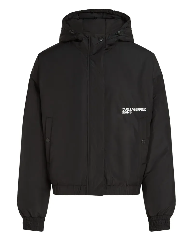 Karl Lagerfeld Klassische Kapuzenjacke - Schwarz Schwarz