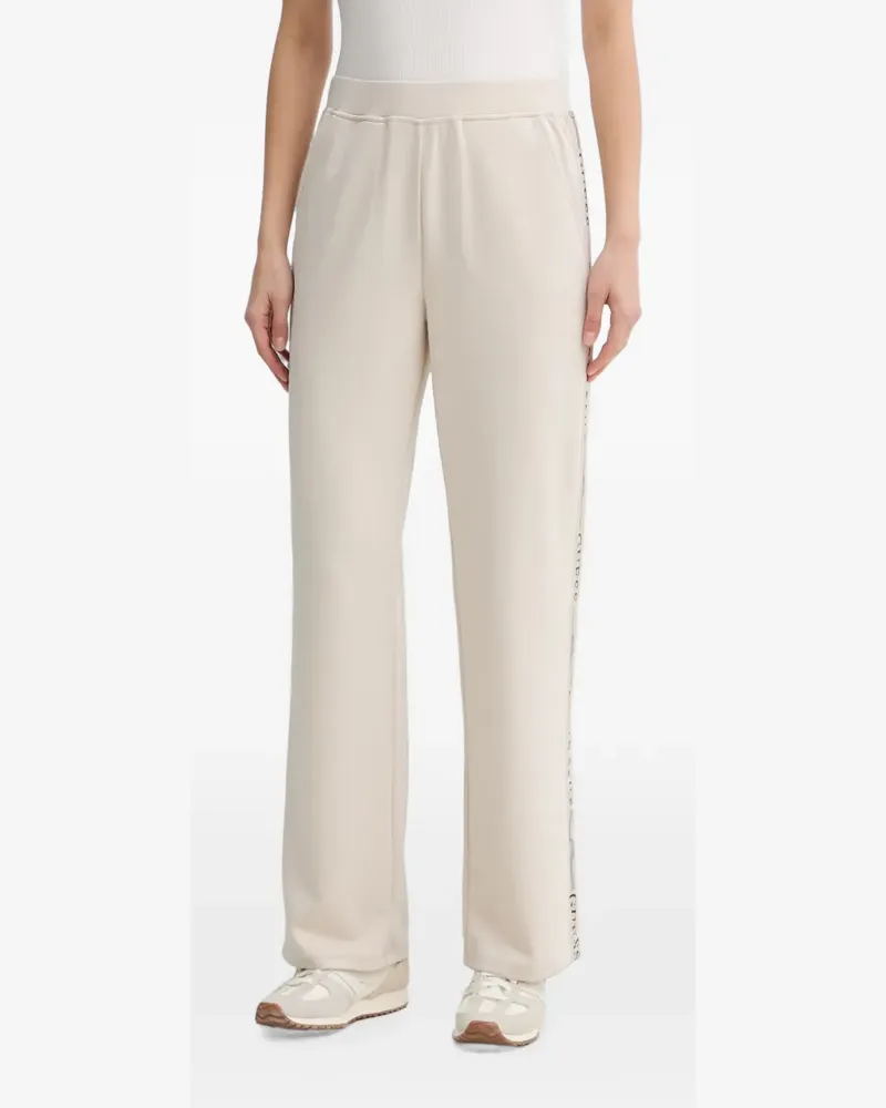 Guess logo-tape track pants - Nude Nude