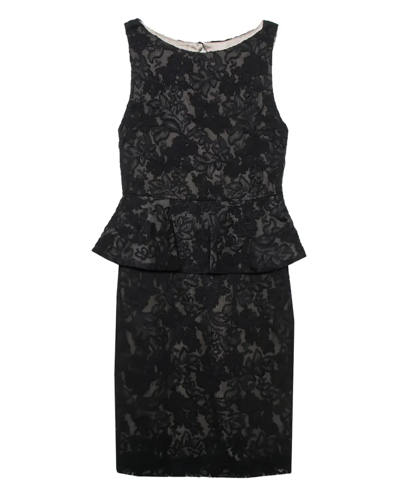 Alice + Olivia Josephine Kleid mit Schößchen - Schwarz Schwarz