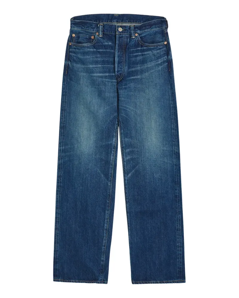Blue Blue Japan washed-finish whiskered jeans - Blau Blau