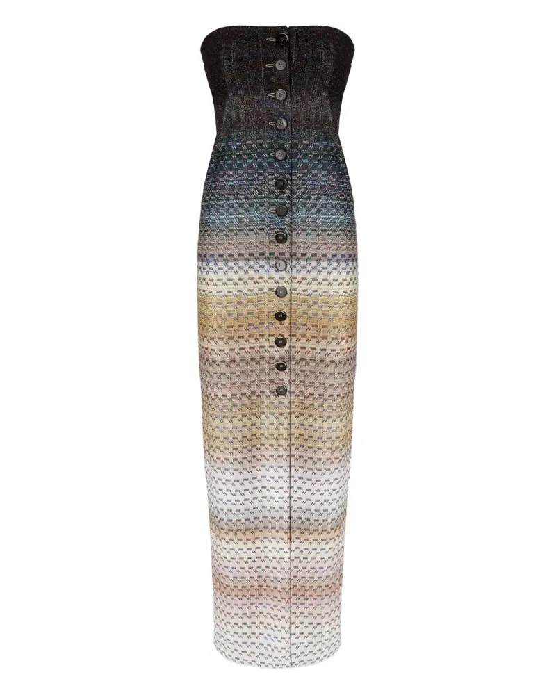 Missoni Geknöpftes Maxikleid - Grau Grau