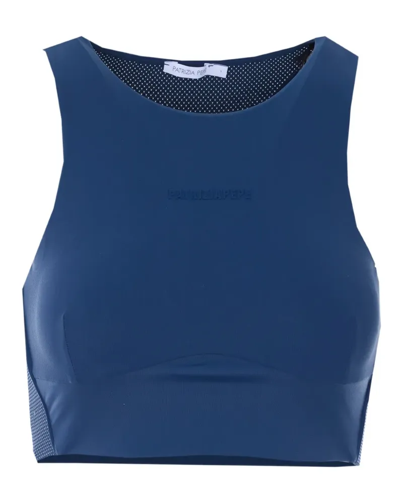 Patrizia Pepe cropped sleeveless top - Blau Blau