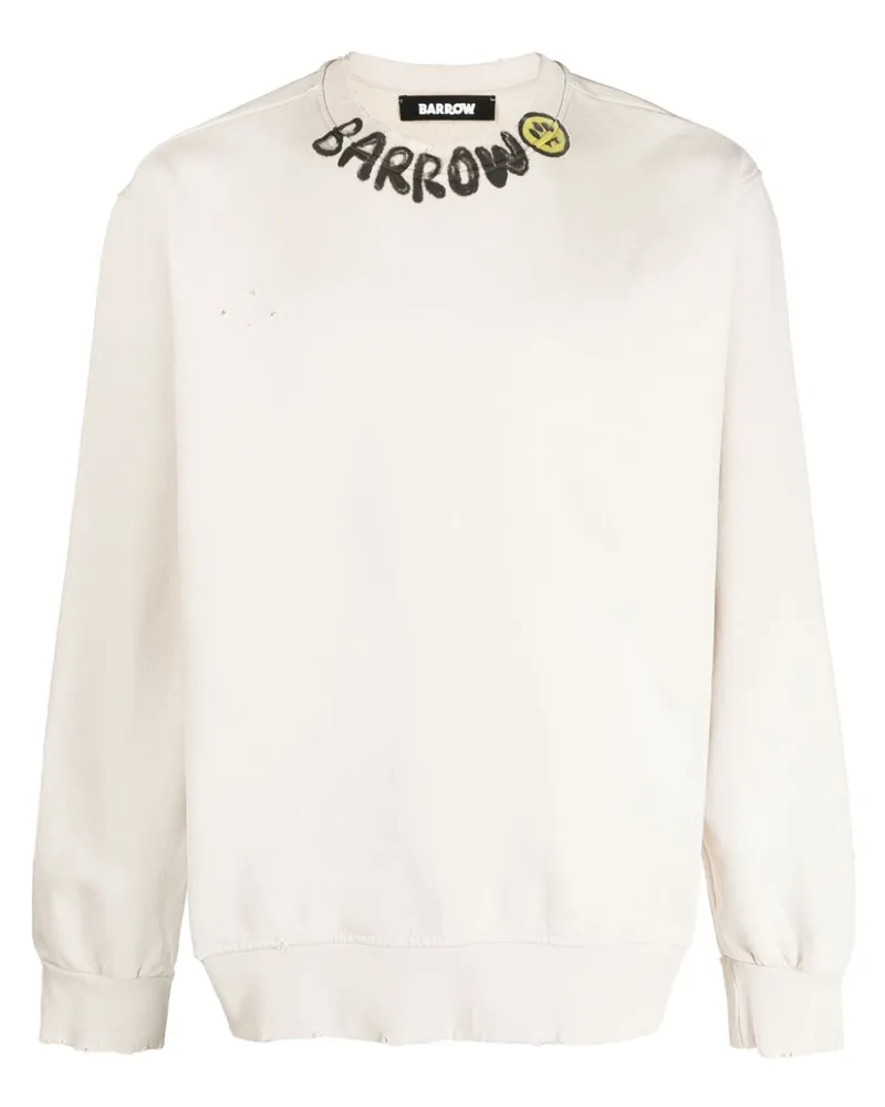 BARROW Sweatshirt mit Logo-Print Nude