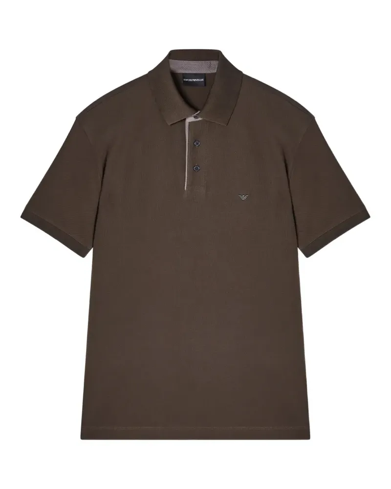 Emporio Armani logo-detail polo shirt - Braun Braun