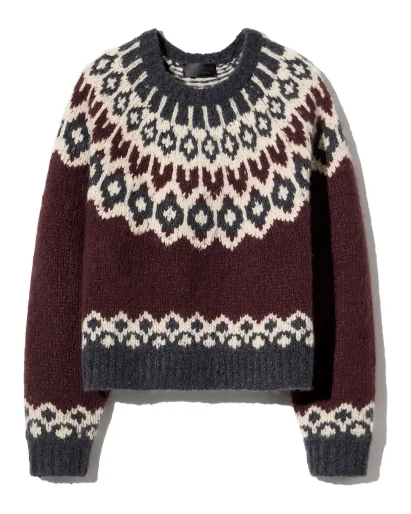 Nili Lotan Isaline Kaschmirpullover mit Norwegermuster - Rot Rot
