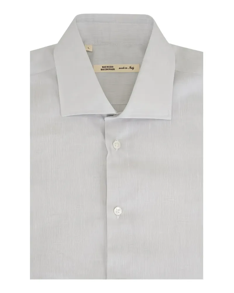 Maurizio Baldassari spread-collar pinstripe shirt - Weiß Weiß