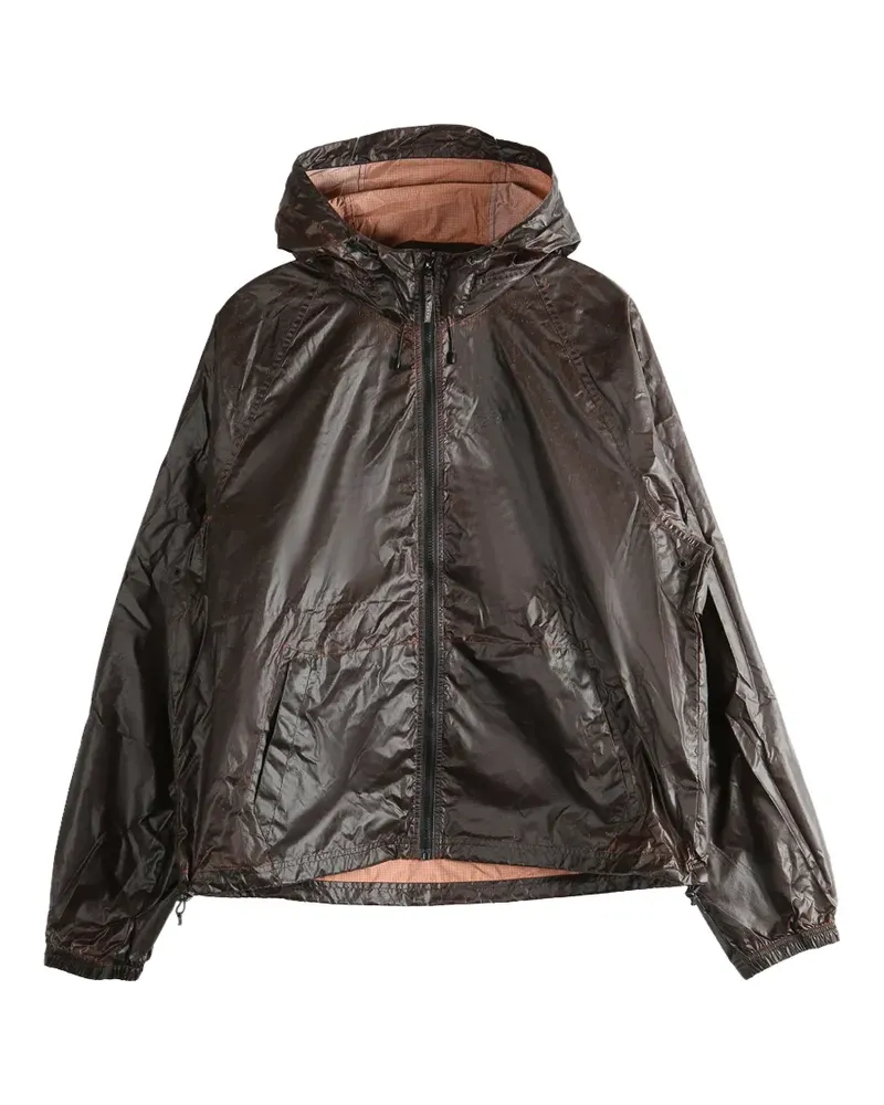 Stüssy Ripstop-Jacke mit Knitteroptik - Braun Braun