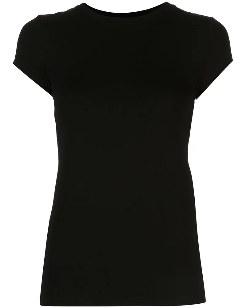 L'Agence T-Shirt mit rundem Ausschnitt - Schwarz Schwarz