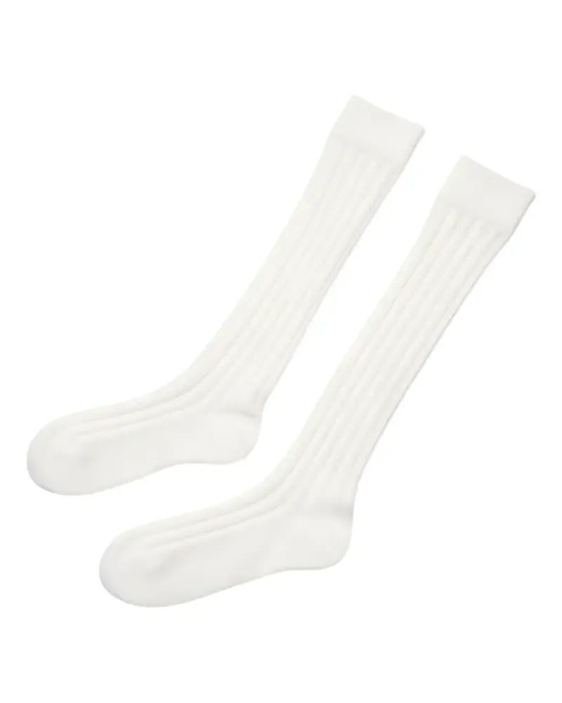 Brunello Cucinelli Gerippte Socken - Weiß Weiß