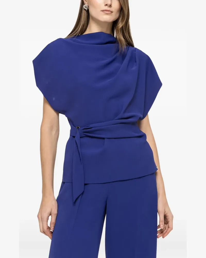 NISSA draped top - Blau Blau
