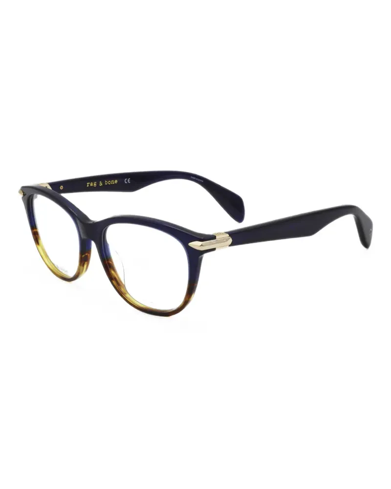 Rag & Bone tortoise-effect round-frame glasses - Blau Blau