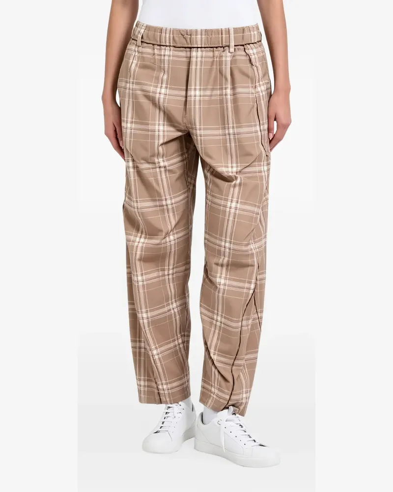 Brunello Cucinelli Hose mit Karomuster - Nude Nude