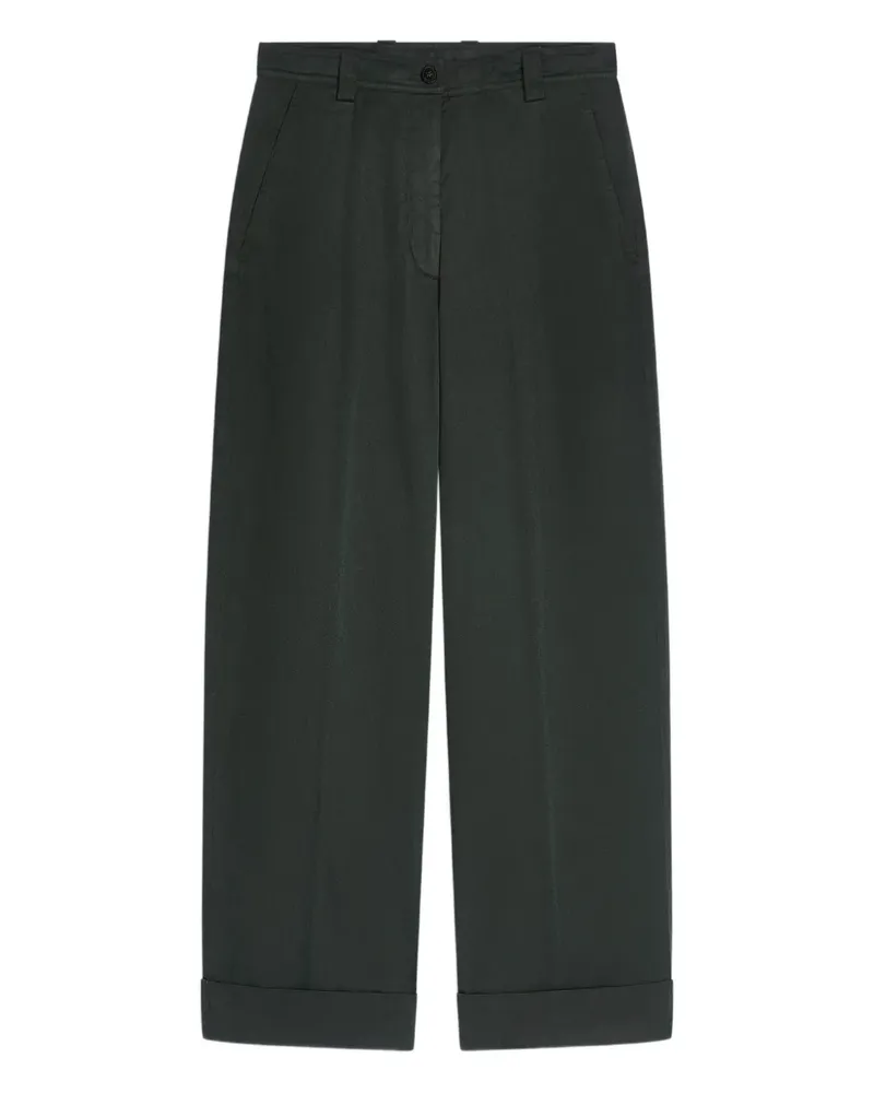 Dries van Noten Hose mit Umschlag - Grün Grün