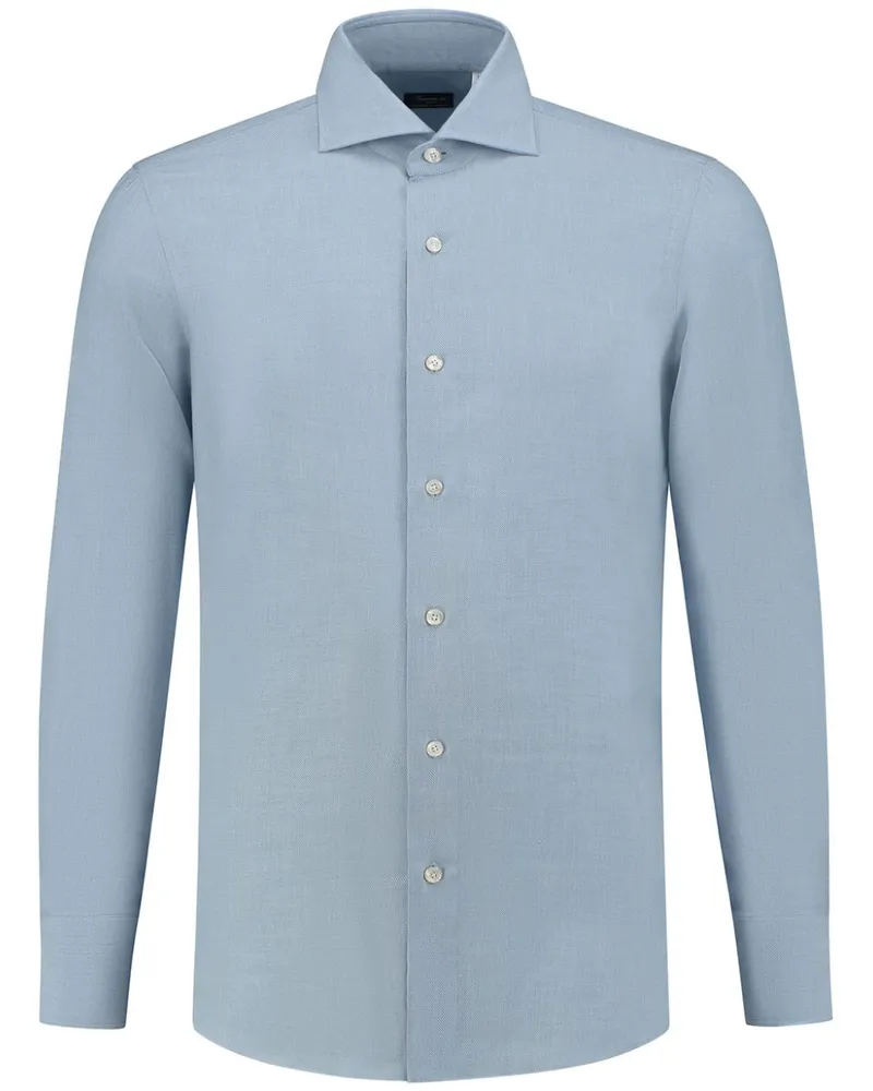 Finamore 1925 Langärmeliges Hemd - Blau Blau