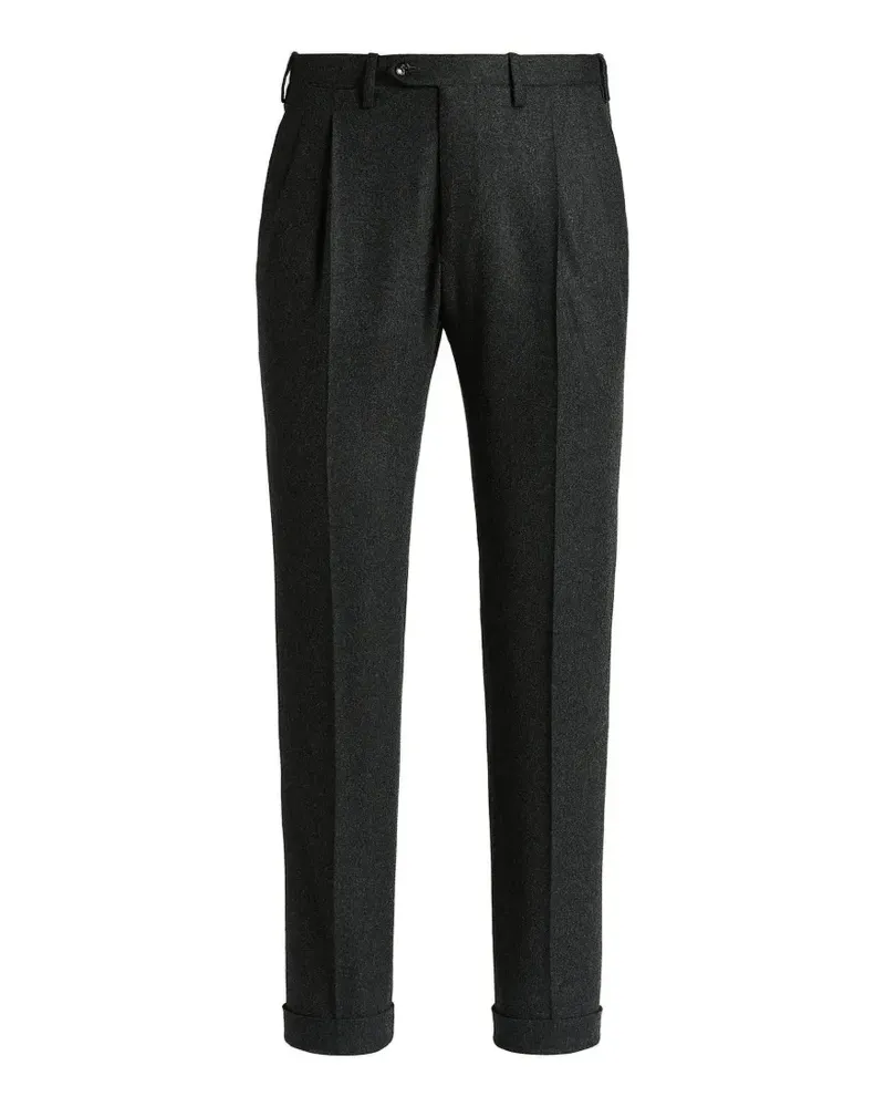 Kiton Klassische Bundfaltenhose - Grau Grau
