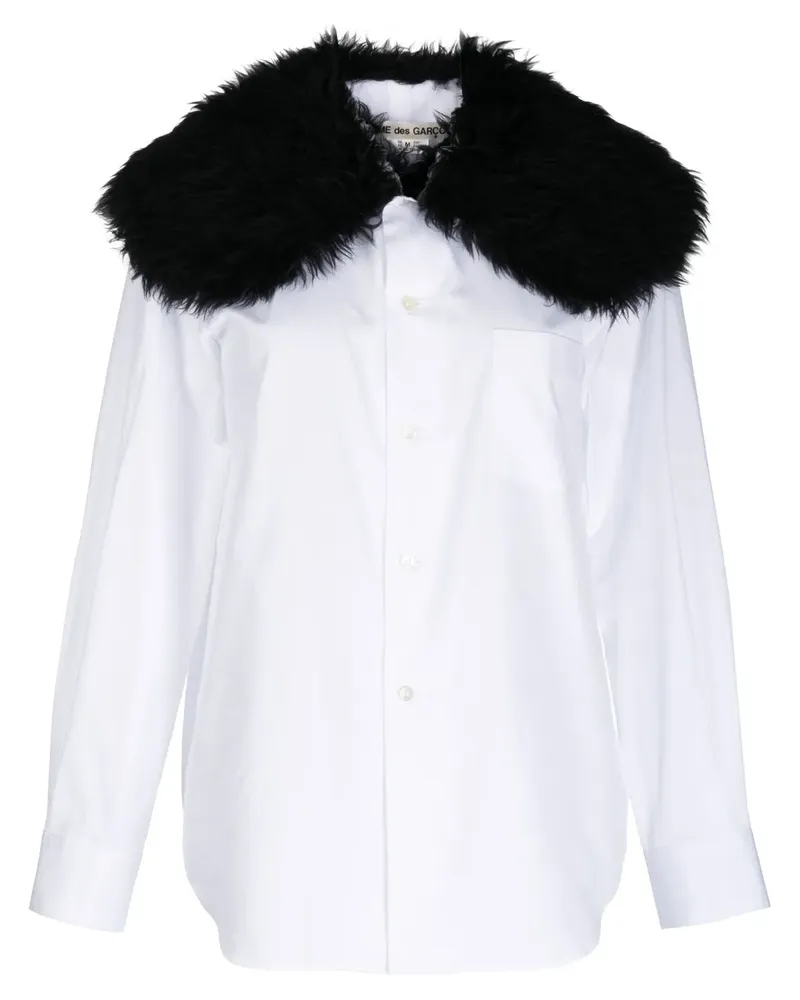 Comme des Garçons Hemd mit Kontrastkragen - Weiß Weiß
