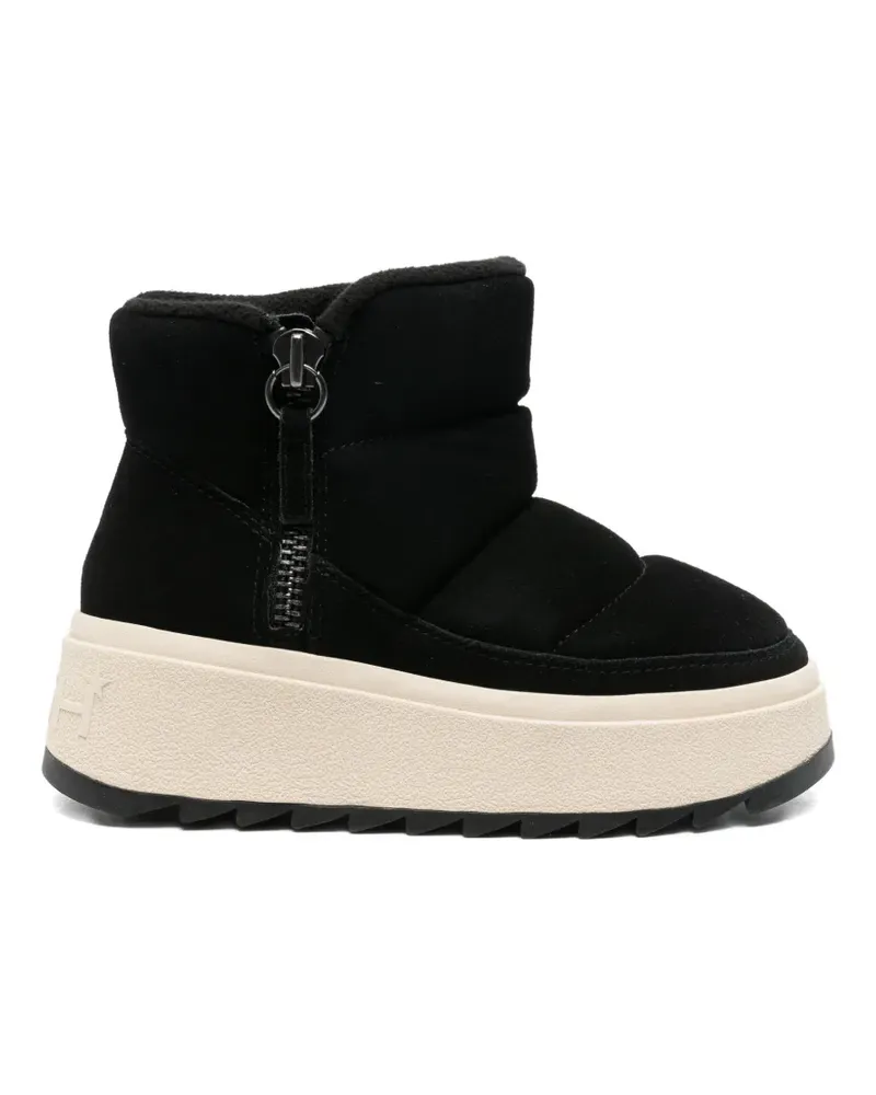 ash quilted platform boots - Schwarz Schwarz