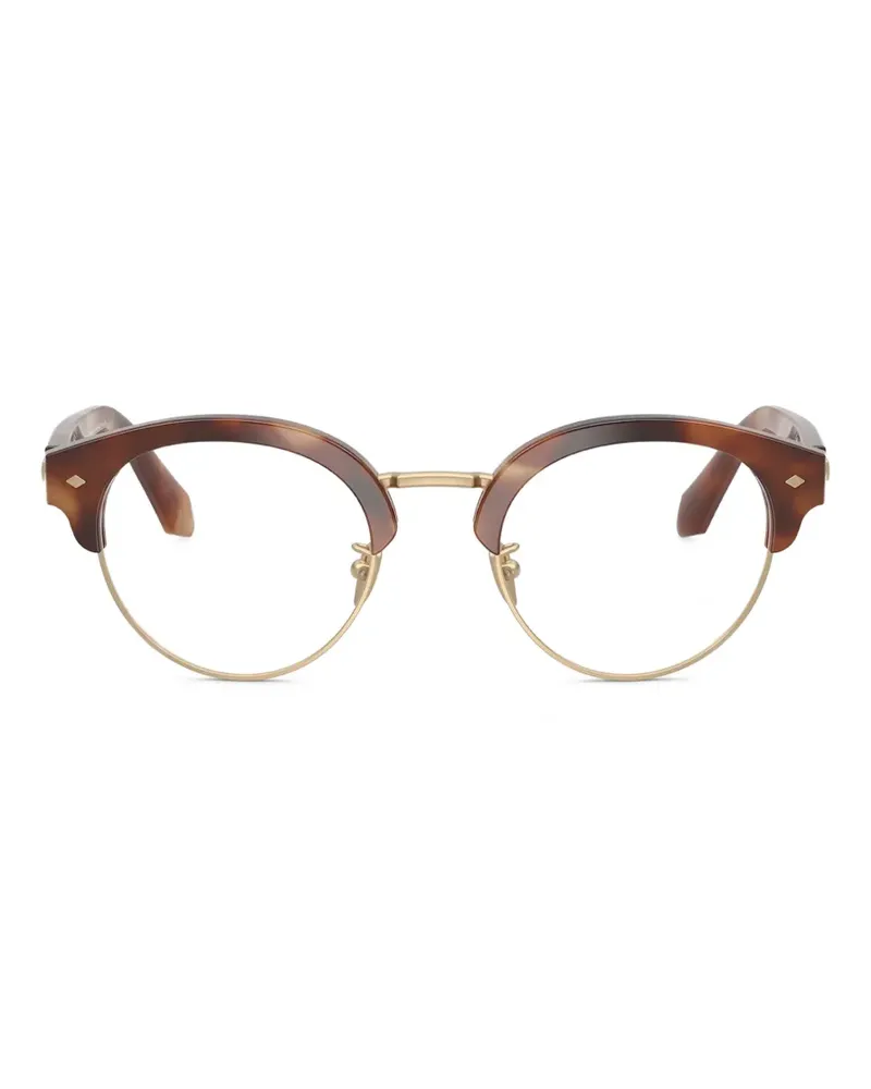 Giorgio Armani round-frame glasses - Braun Braun