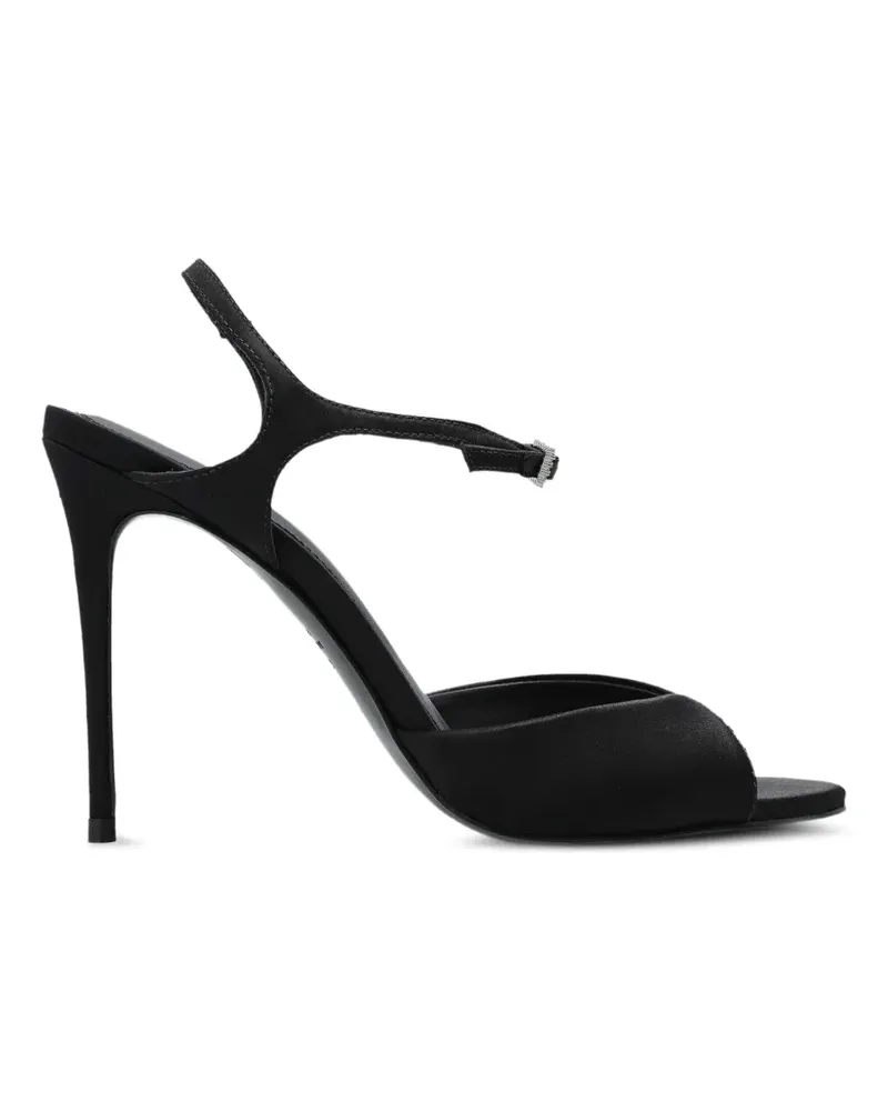 BLACK SUEDE STUDIO Geri Sandalen aus Satin - Schwarz Schwarz