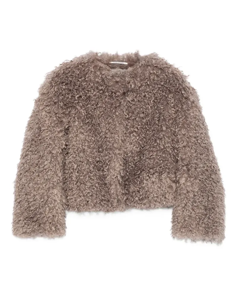 Tagliatore Jacke mit Teddy-Struktur - Braun Braun