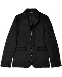 Comme des Garçons Jacke mit Blumenstickerei Schwarz