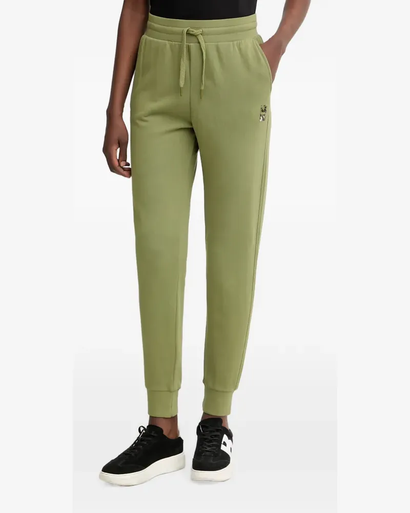 Armani Exchange logo-patch drawstring track pants - Grün Grün