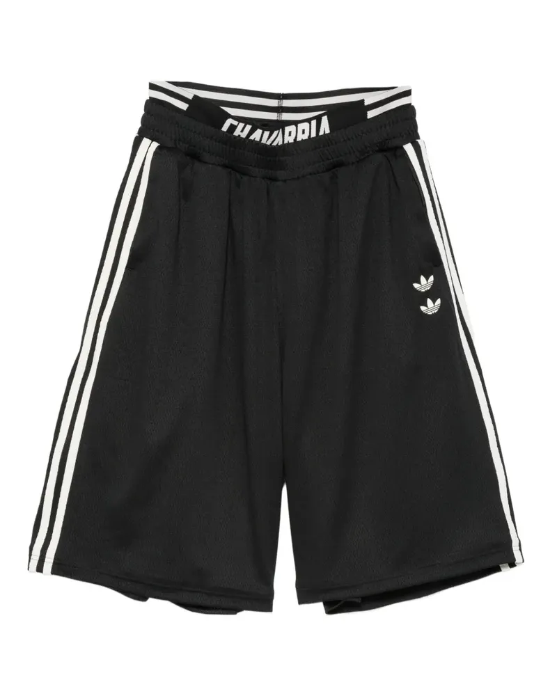 adidas x Willy Chavarria logo-embroidered mesh shorts - Schwarz Schwarz