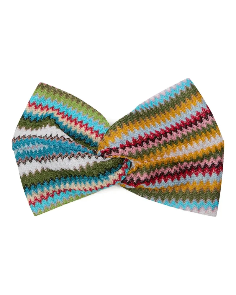 Missoni Haarband mit Zickzackmuster - Blau Blau