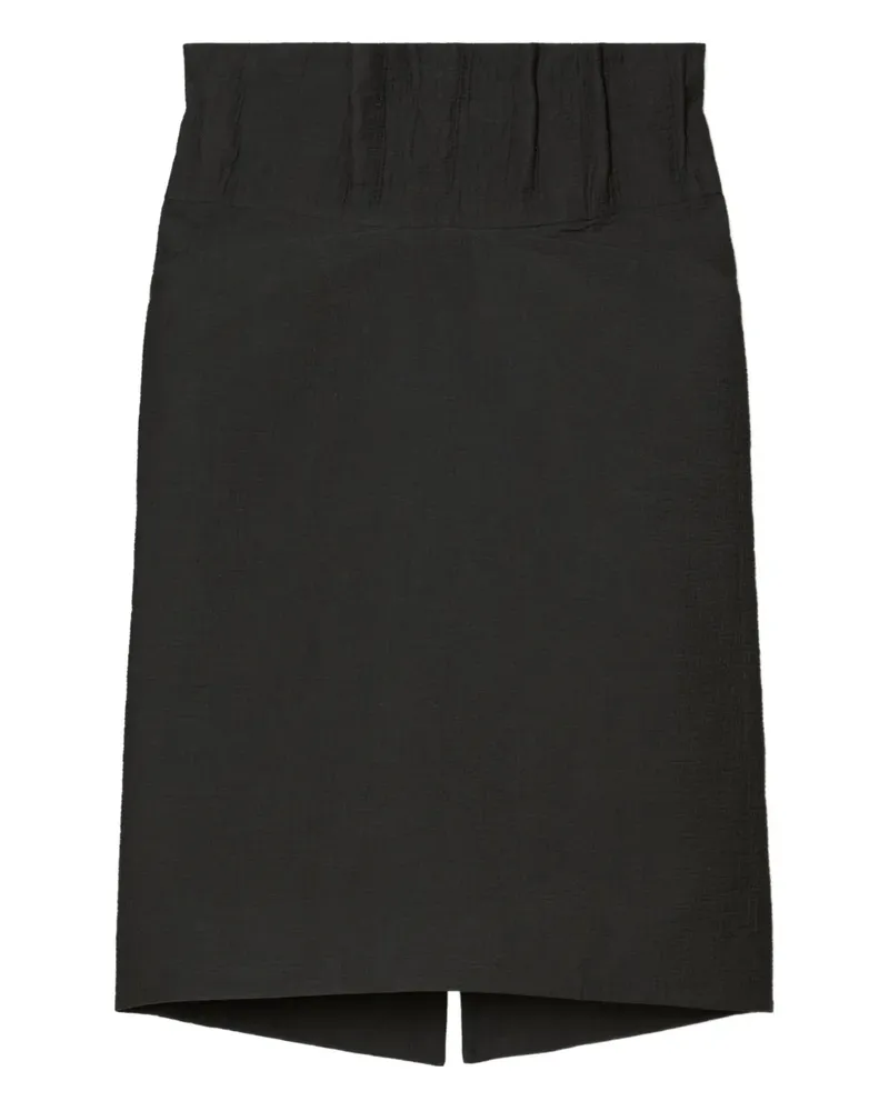 Tory Burch Asymmetrischer Midirock - Schwarz Schwarz