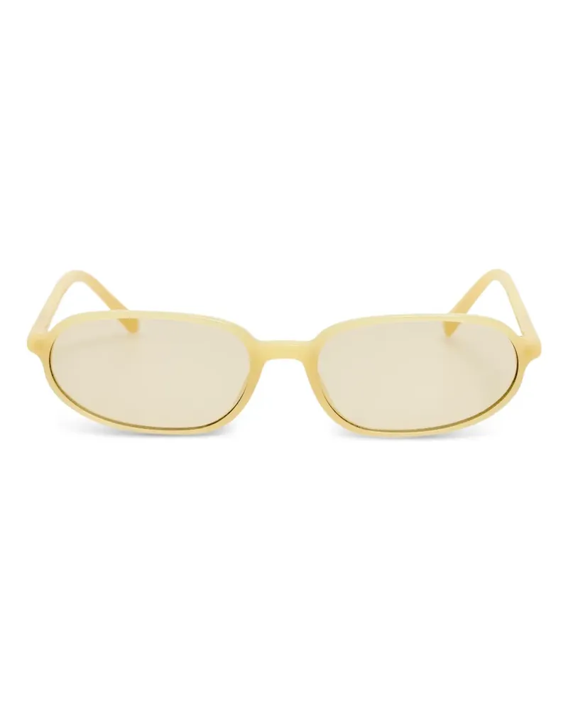Jacquemus Sonnenbrille mit ovalem Gestell - Gelb Gelb