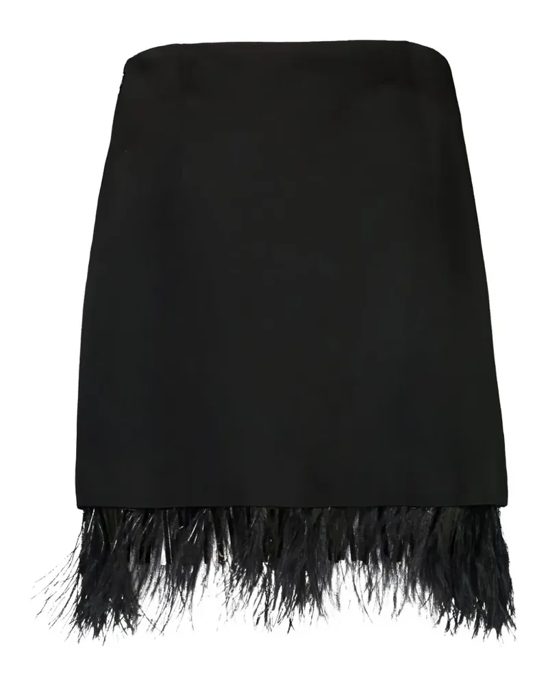 Brunello Cucinelli feather-trim mini skirt - Schwarz Schwarz