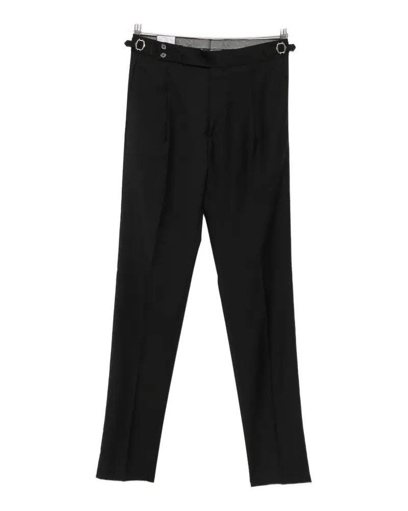 Tagliatore buckle-detail trousers - Schwarz Schwarz
