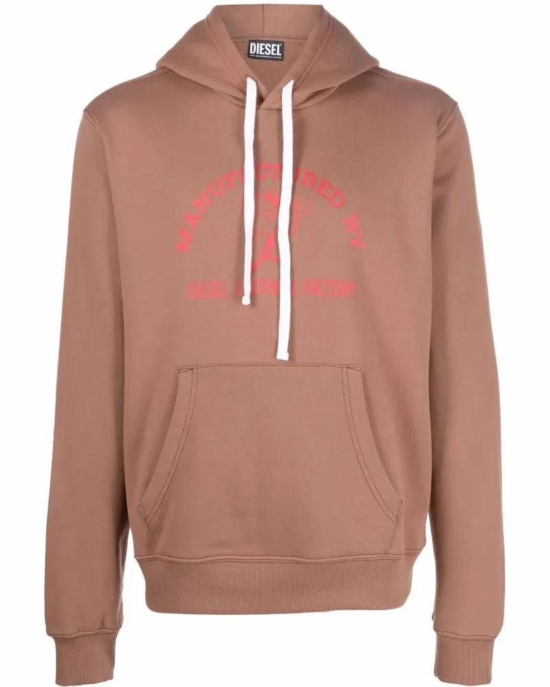 Diesel Hoodie mit Logo-Print - Braun Braun
