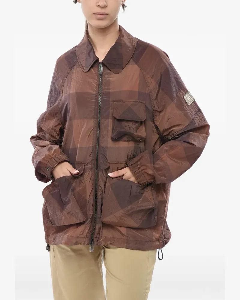 Woolrich Buffalo Check windbreaker jacket - Braun Braun