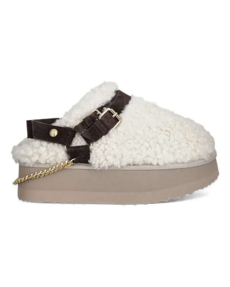 Liu Jo clogs in fabric teddy - Weiß Weiß