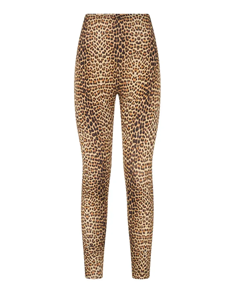 Roberto Cavalli Hose mit Animal-Print - Nude Nude