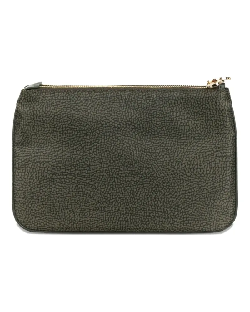 Borbonese top-zip make-up bag - Grün Grün