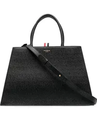 Thom Browne Handtasche mit Logo-Print Schwarz