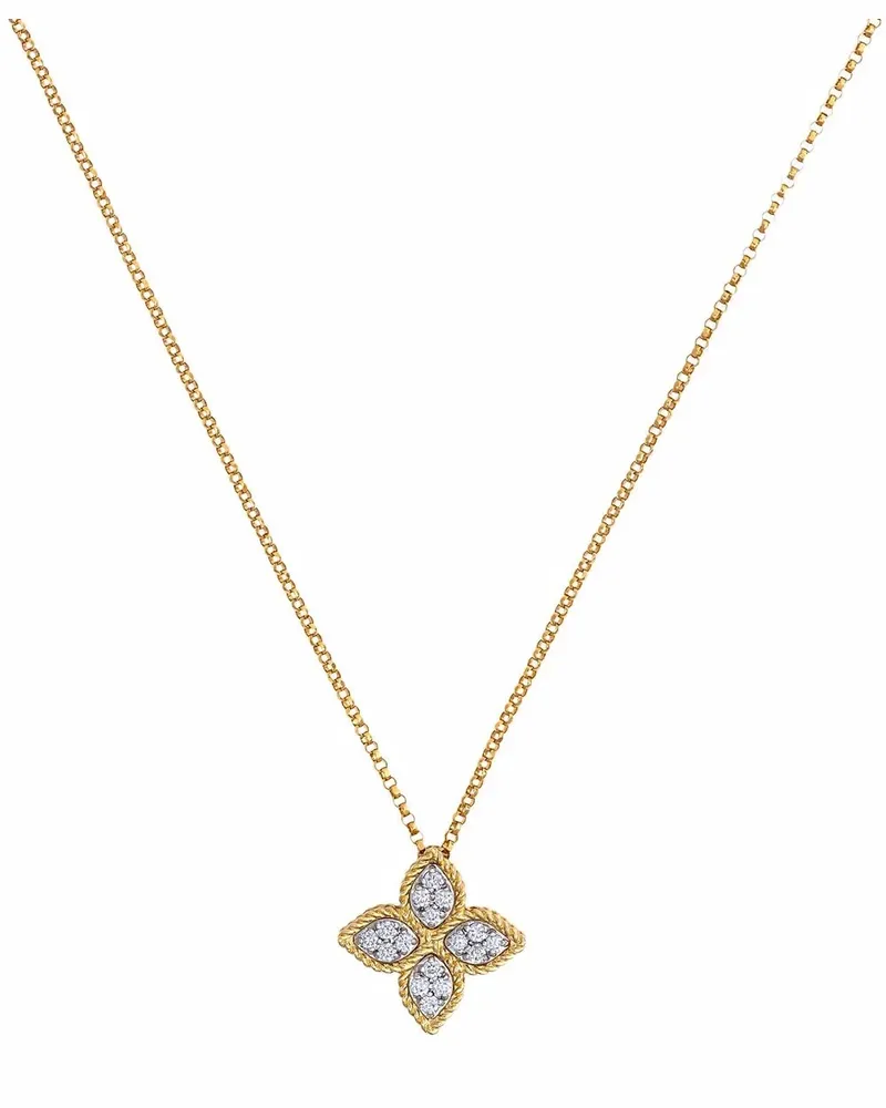 Roberto Coin 18kt Gelbgoldhalskette mit Diamanten Gold